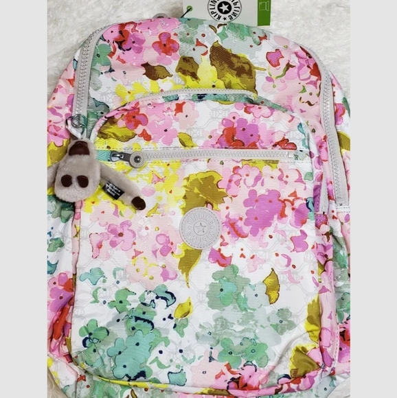 Kipling Handbags - 🆕️ Kipling Seoul Luscious Floral White Backpa…